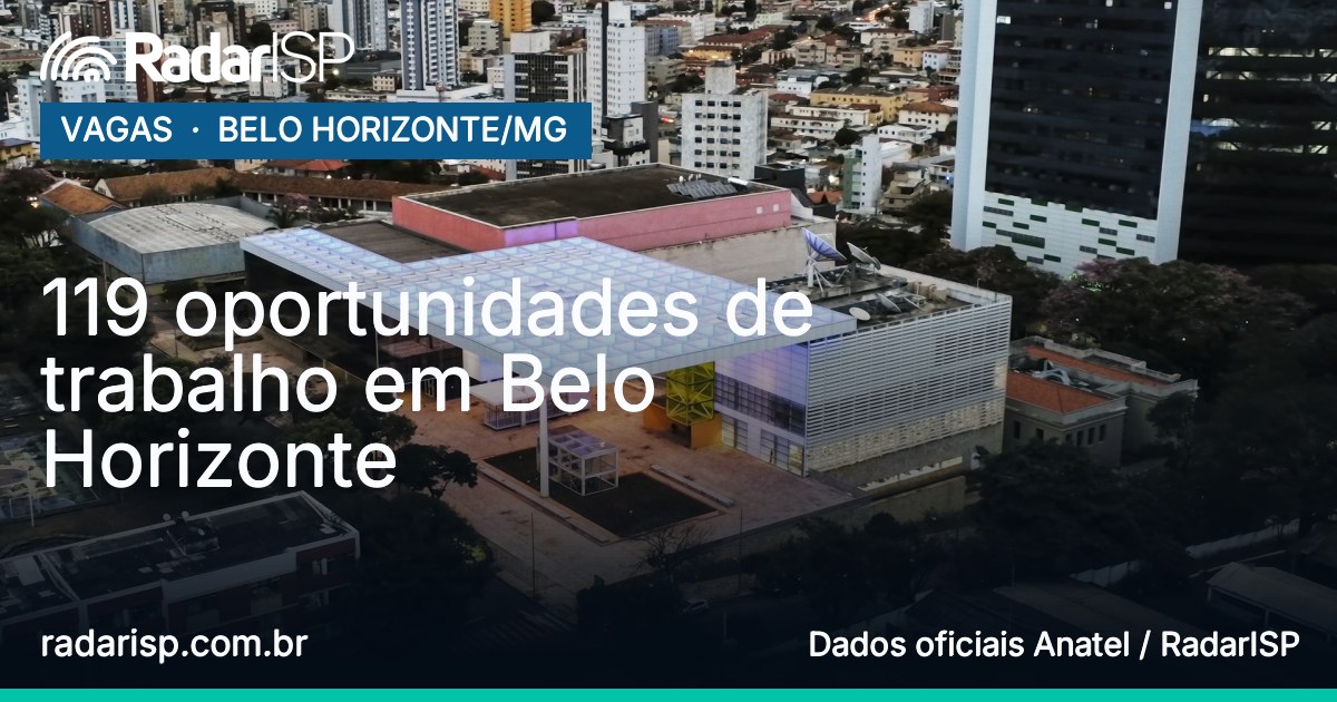 Capa 119 oportunidades de trabalho em Belo Horizonte