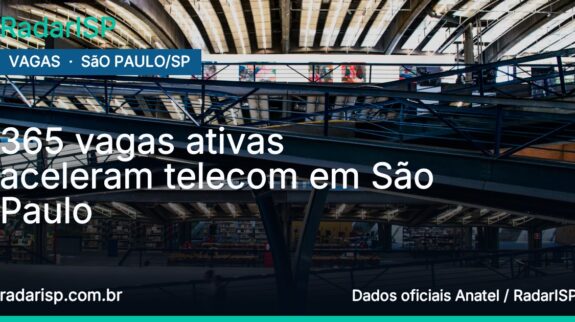 Capa 365 vagas ativas aceleram telecom em São Paulo Capa 365 vagas ativas aceleram telecom em São Paulo