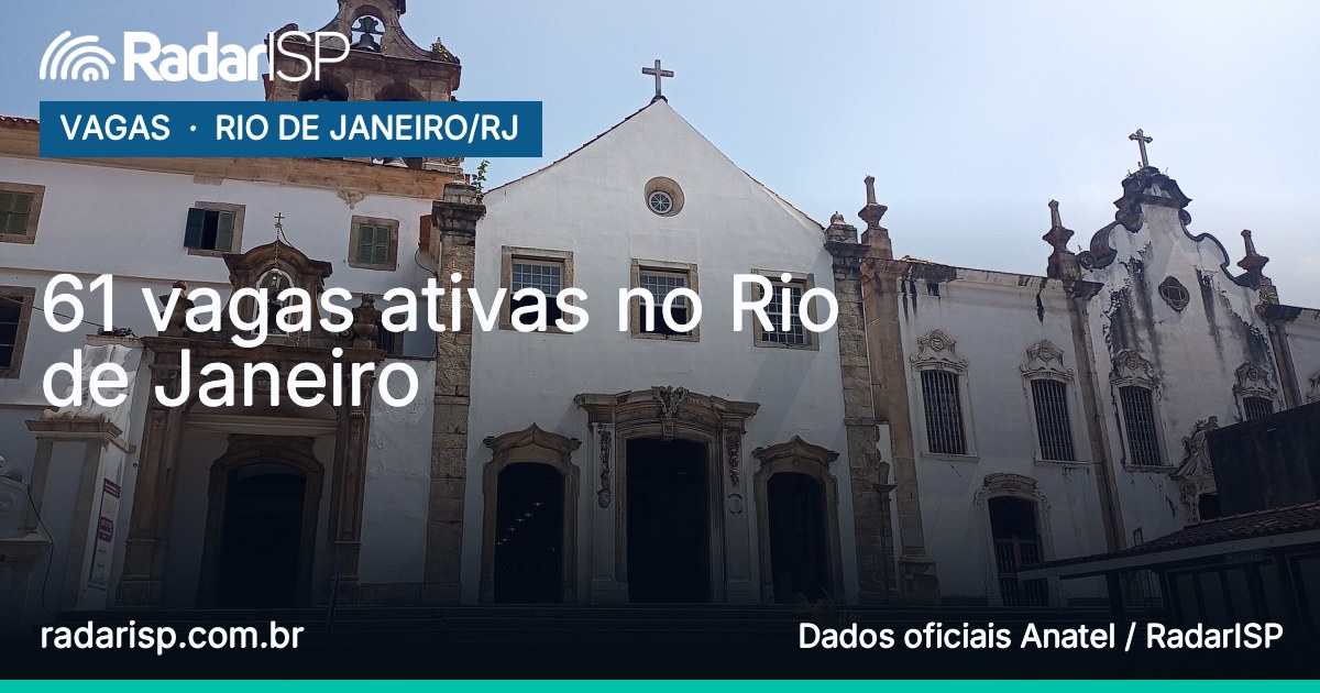 Capa 61 vagas ativas no Rio de Janeiro