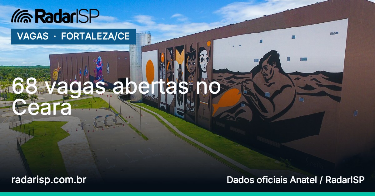 Capa 68 vagas abertas no Ceara