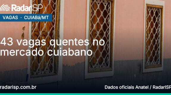 Capa 43 vagas quentes no mercado cuiabano
