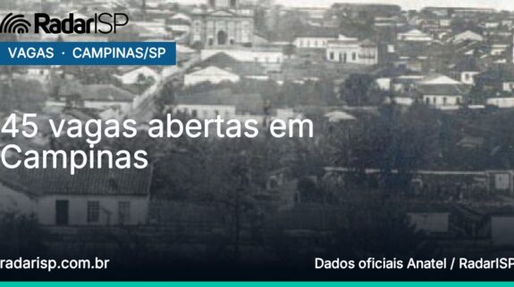 Capa 45 vagas abertas em Campinas