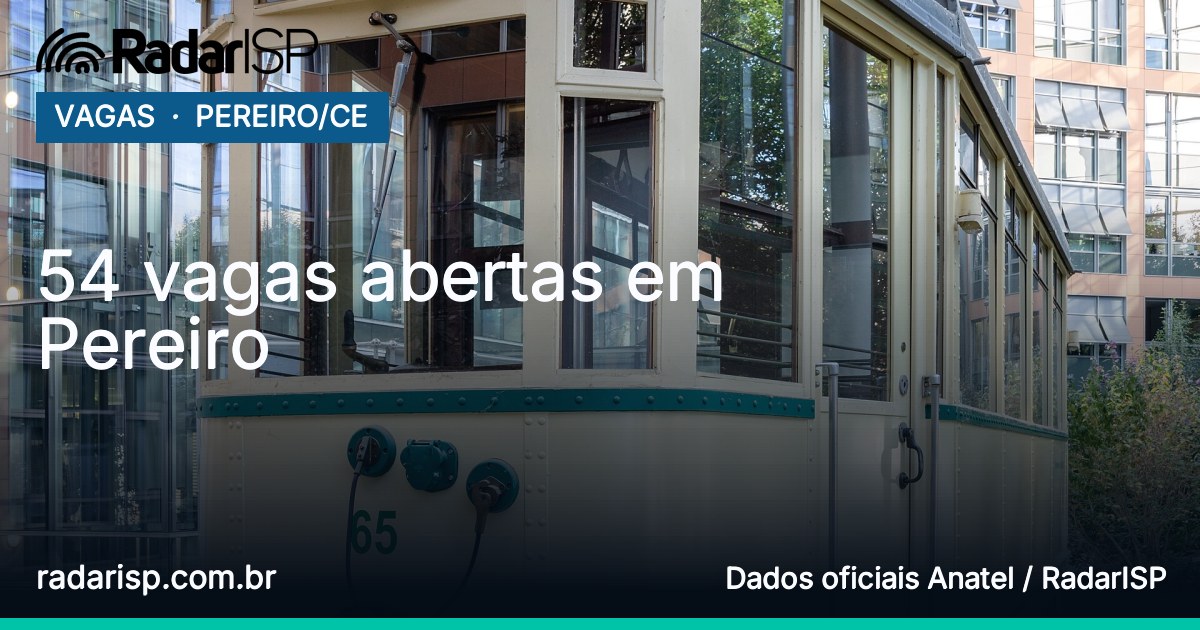 Capa 54 vagas abertas em Pereiro