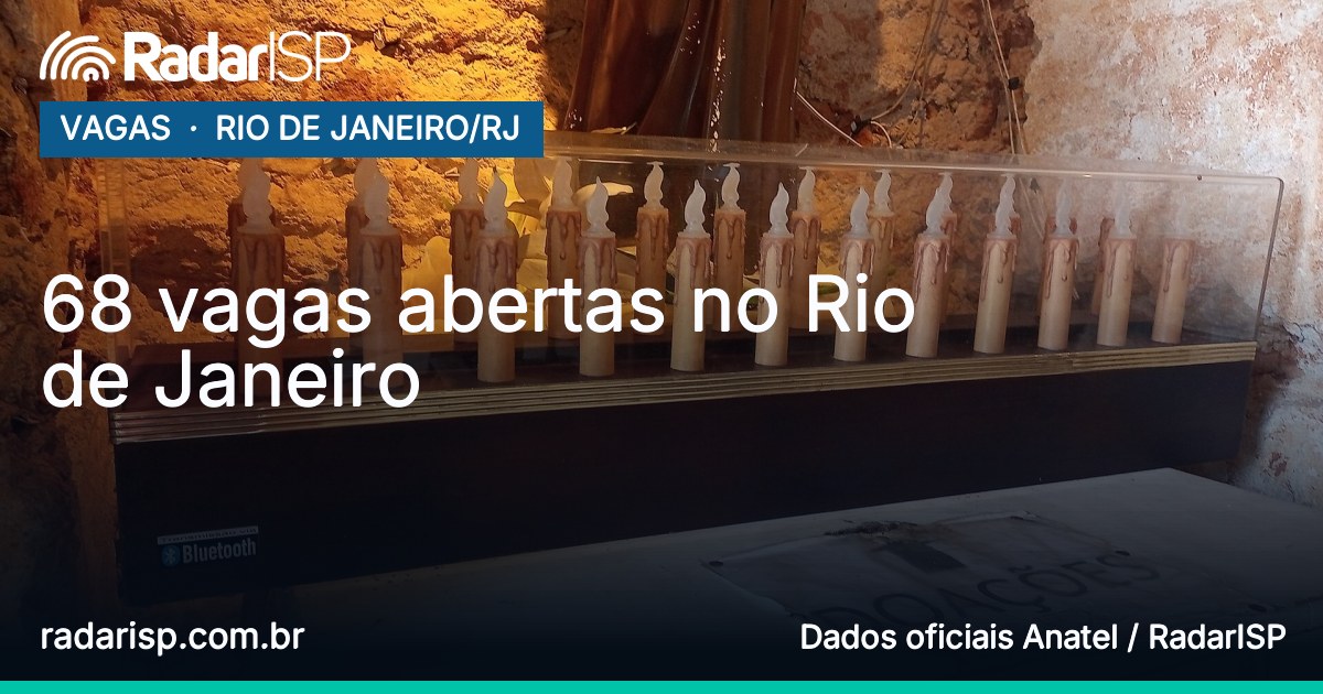 Capa 68 vagas abertas no Rio de Janeiro