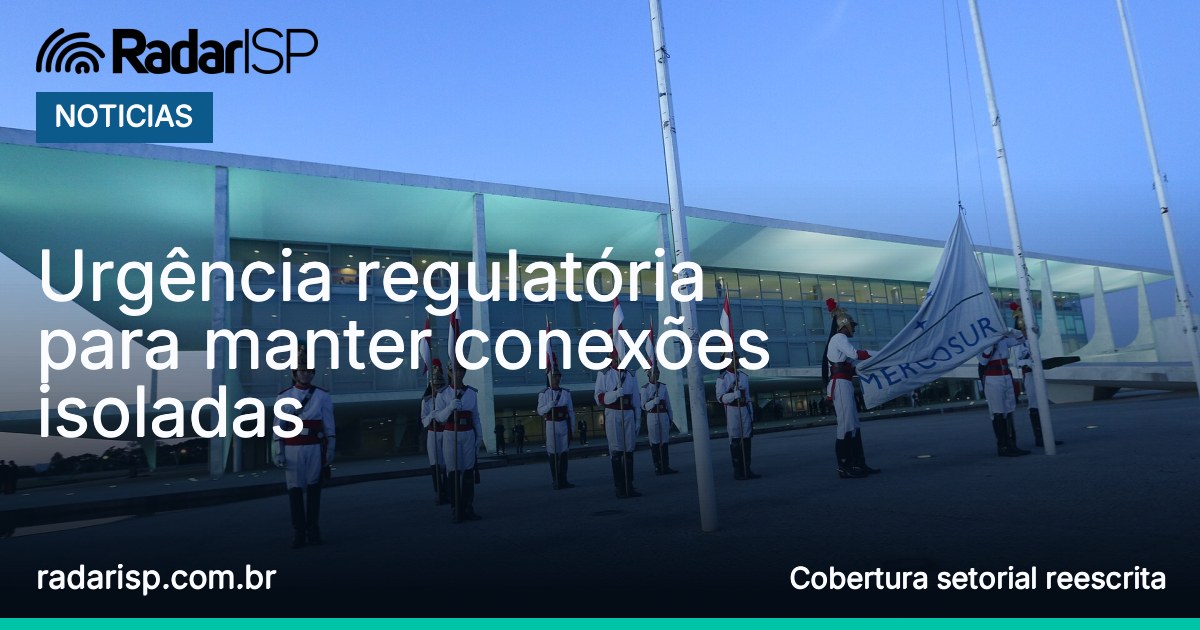 Capa Urgência regulatória para manter conexões isoladas